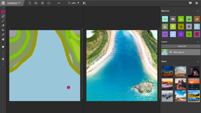 人工智能作画工具-NVidia Canvas