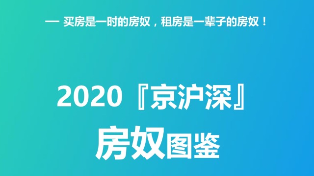 2020『京沪深』房奴图鉴