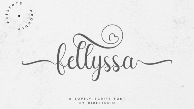 完美优雅的英文书法字体—Fellyssa